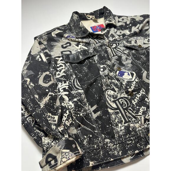 Colorado Rockies Denim Pro Player AOP Jacket - Picture 3 of 4